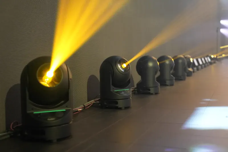Ayrton fixtures rigged in the ballroom